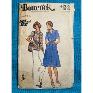 Butterick 4265 shirt dress top pattern